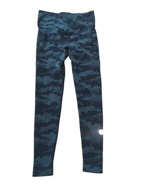 CALILOKO Premium Active Compression Leggings Green Camo Pockets Size 0